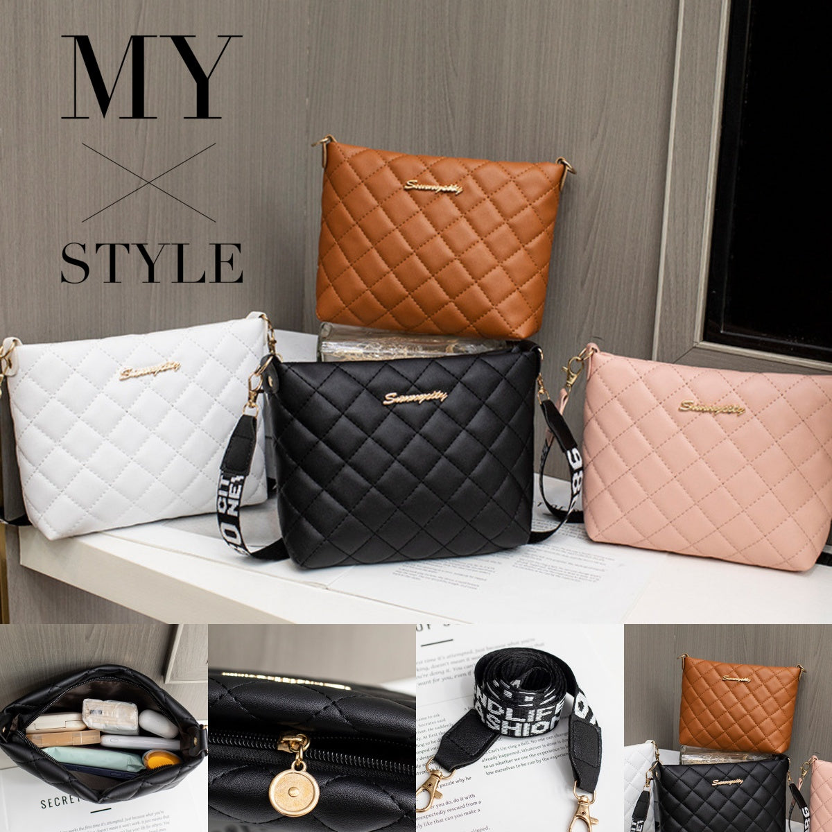 Quilted Chain Crossbody Bag