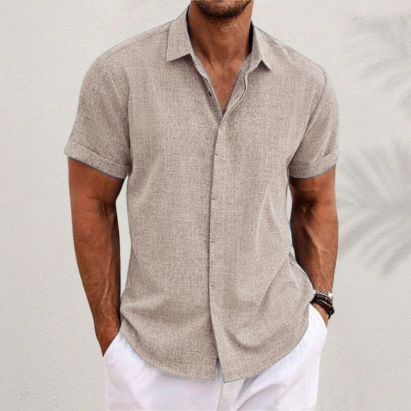 Men's Linen-Look Loose T-Shirt