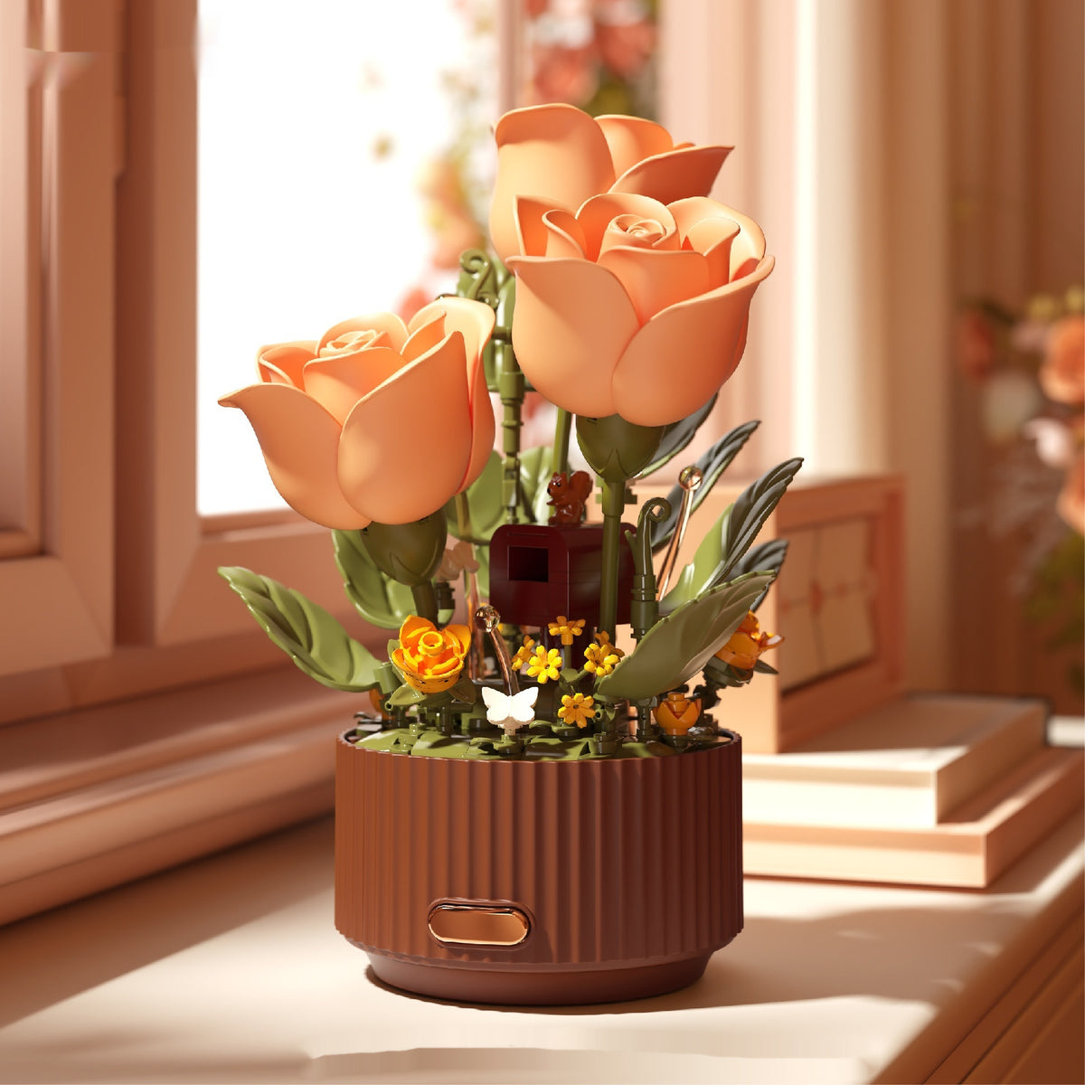 Light-Up Flower Building Block Set