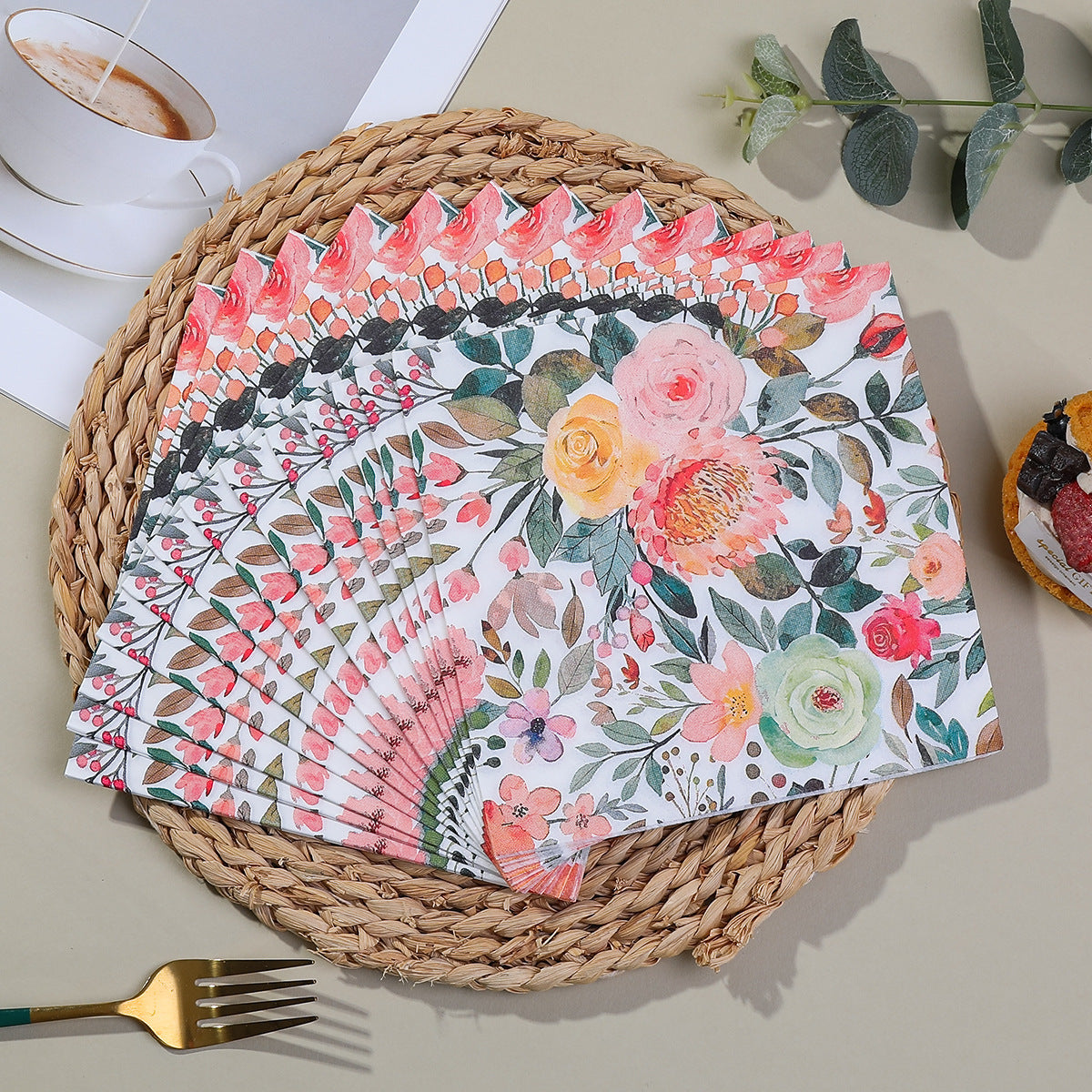 Floral Print Party Napkins