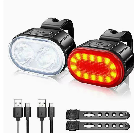 Rechargeable Bike Light Set