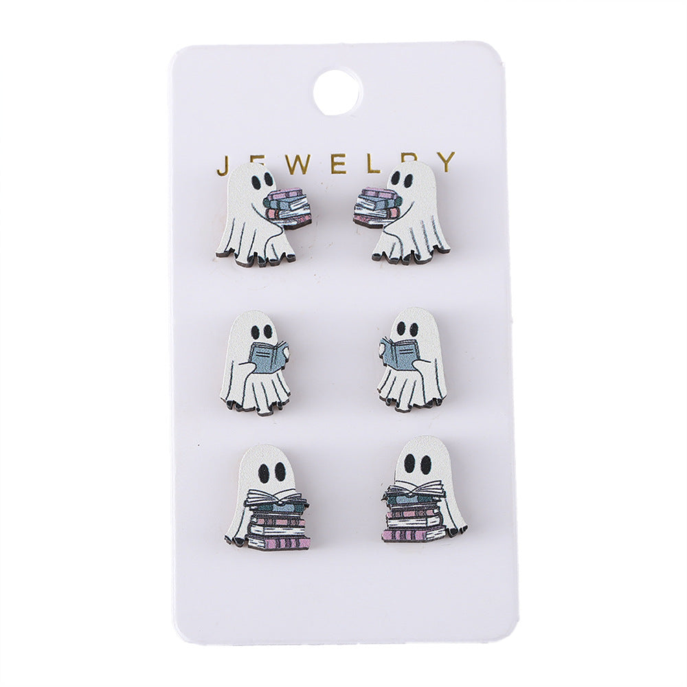 Halloween Wooden Earring Set