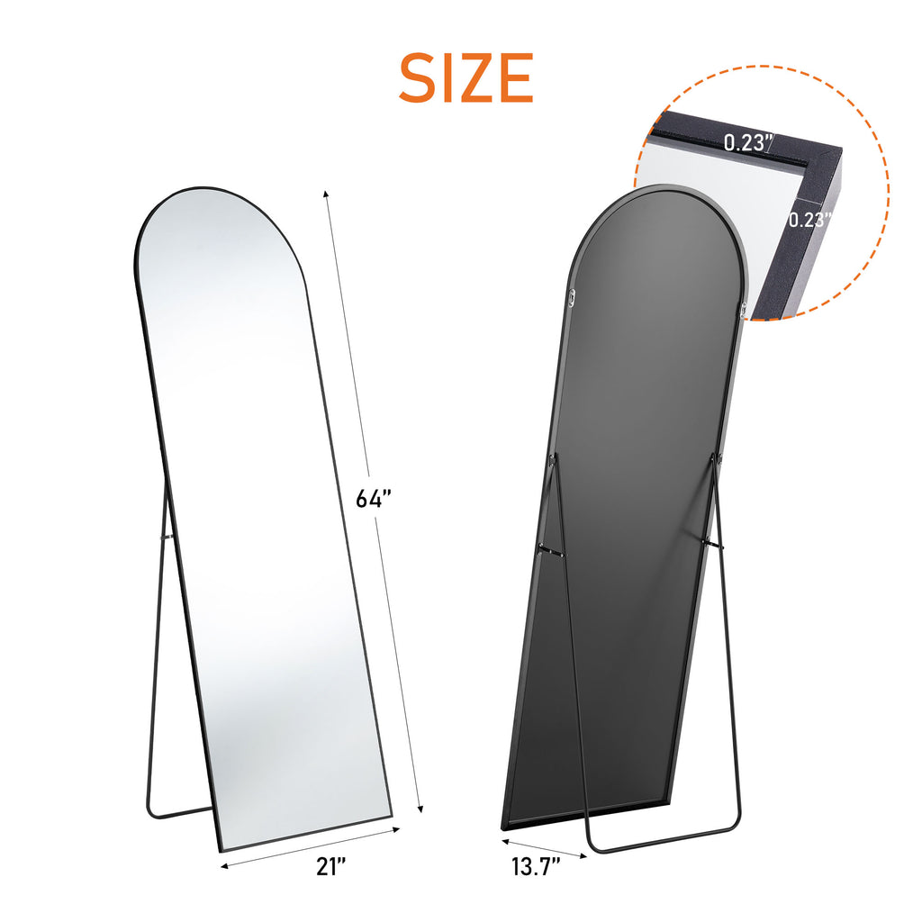 Arched Floor Standing Mirror