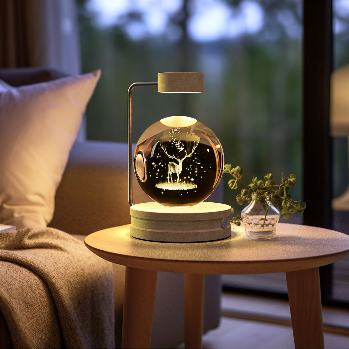 3D Crystal Ball Night Light