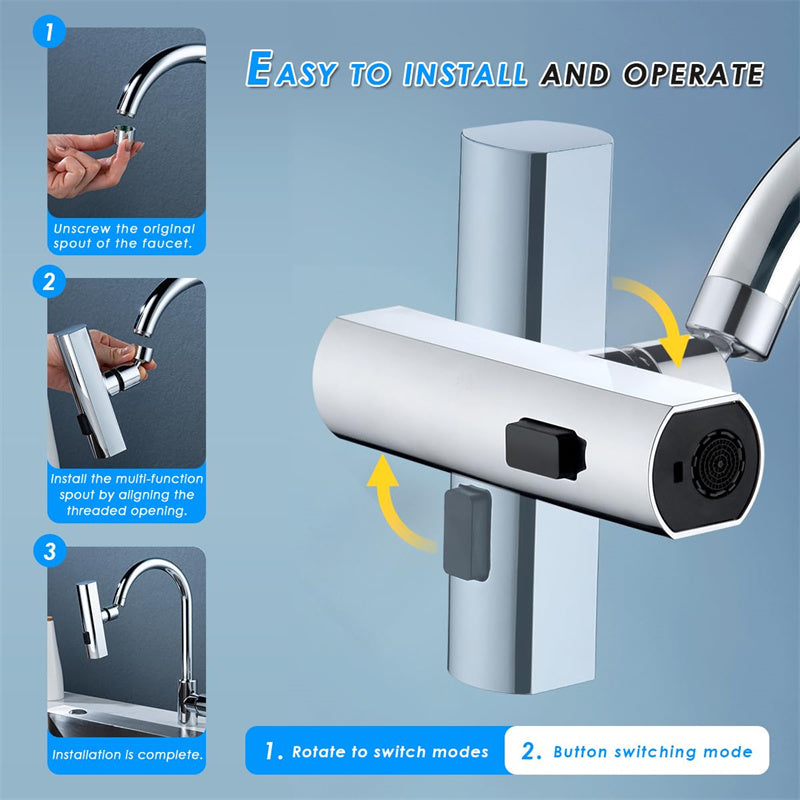 Rotating Waterfall Faucet Extender