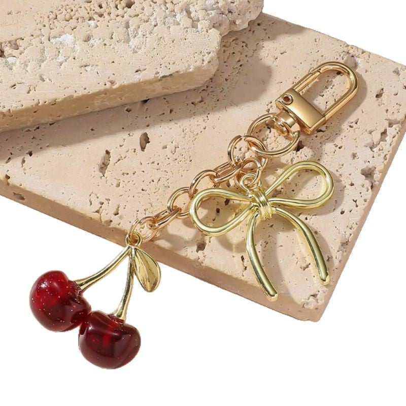 Glossy Cherry Keychain