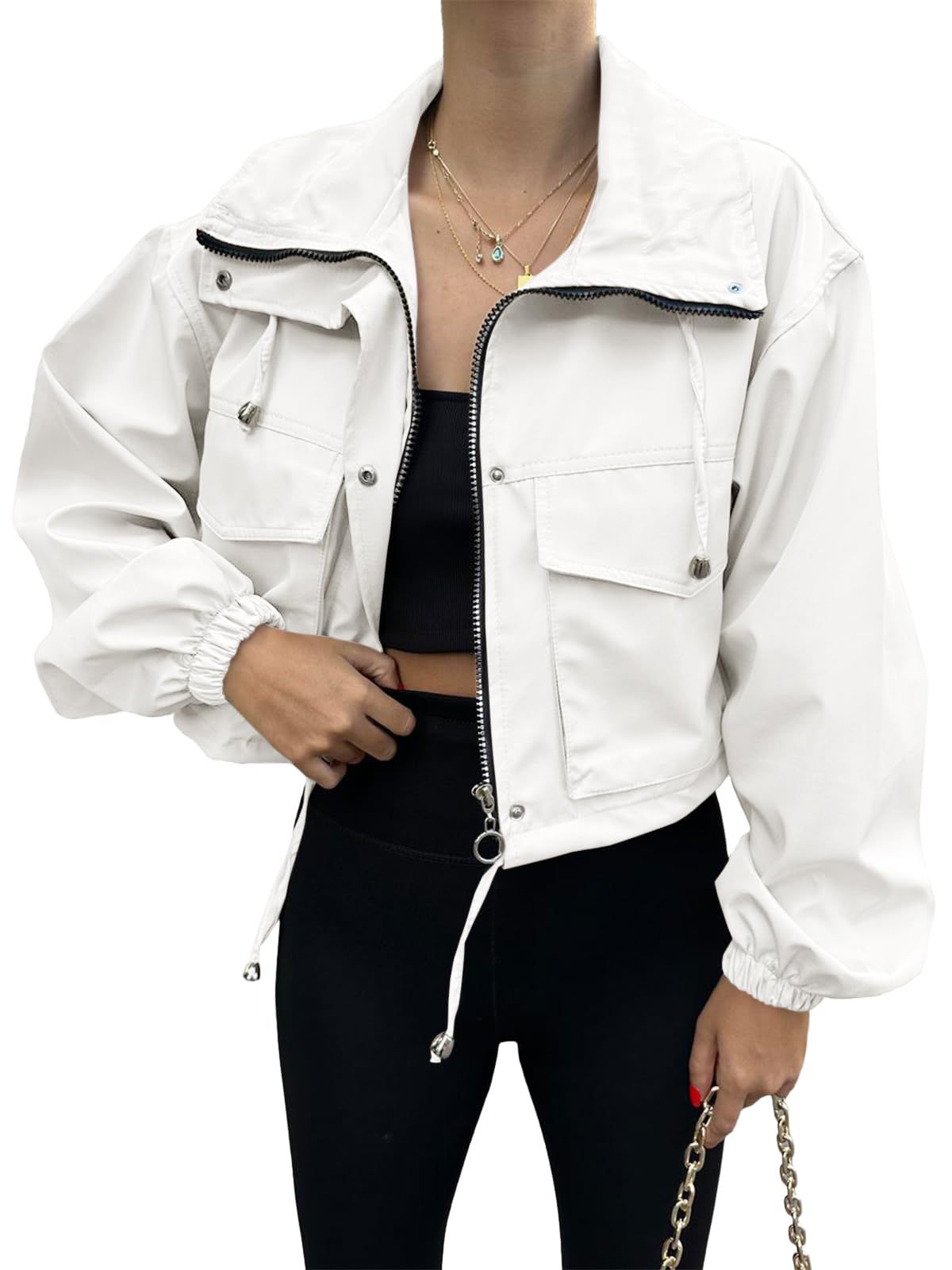 Short Zip Trench Jacket