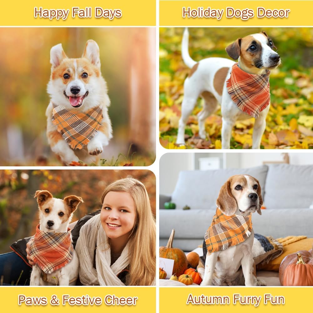 Fall Plaid Dog Bandana