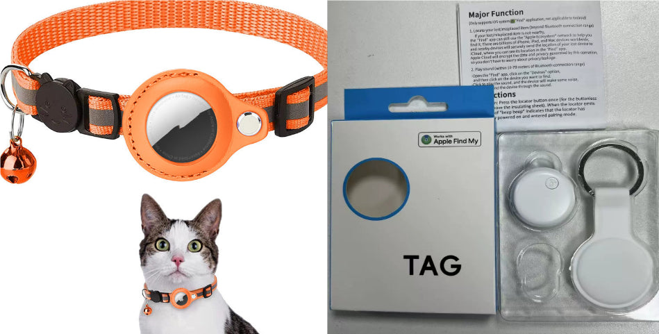 Reflective Collar with AirTag Holder