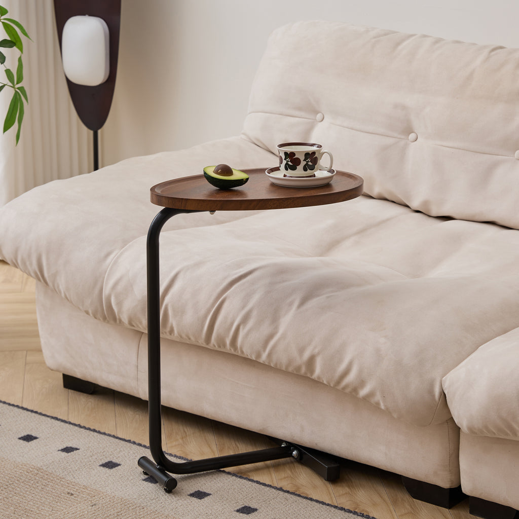 C-Shaped Sofa Side Table