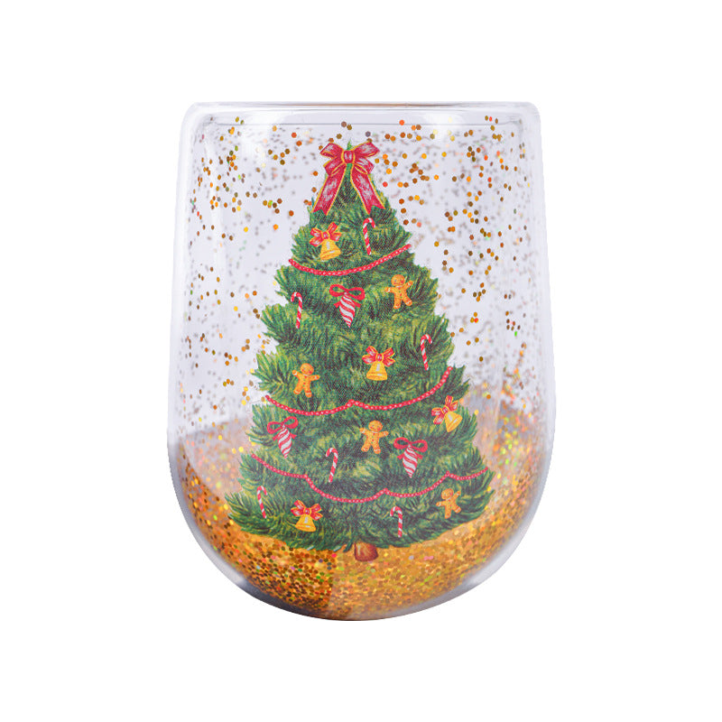 Christmas Tree Glitter Cup
