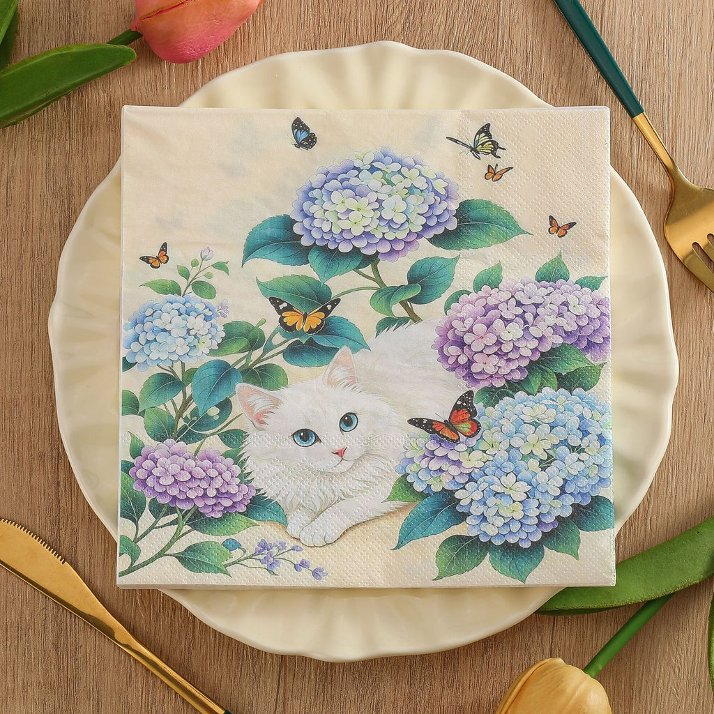 Kitten Print Party Napkins
