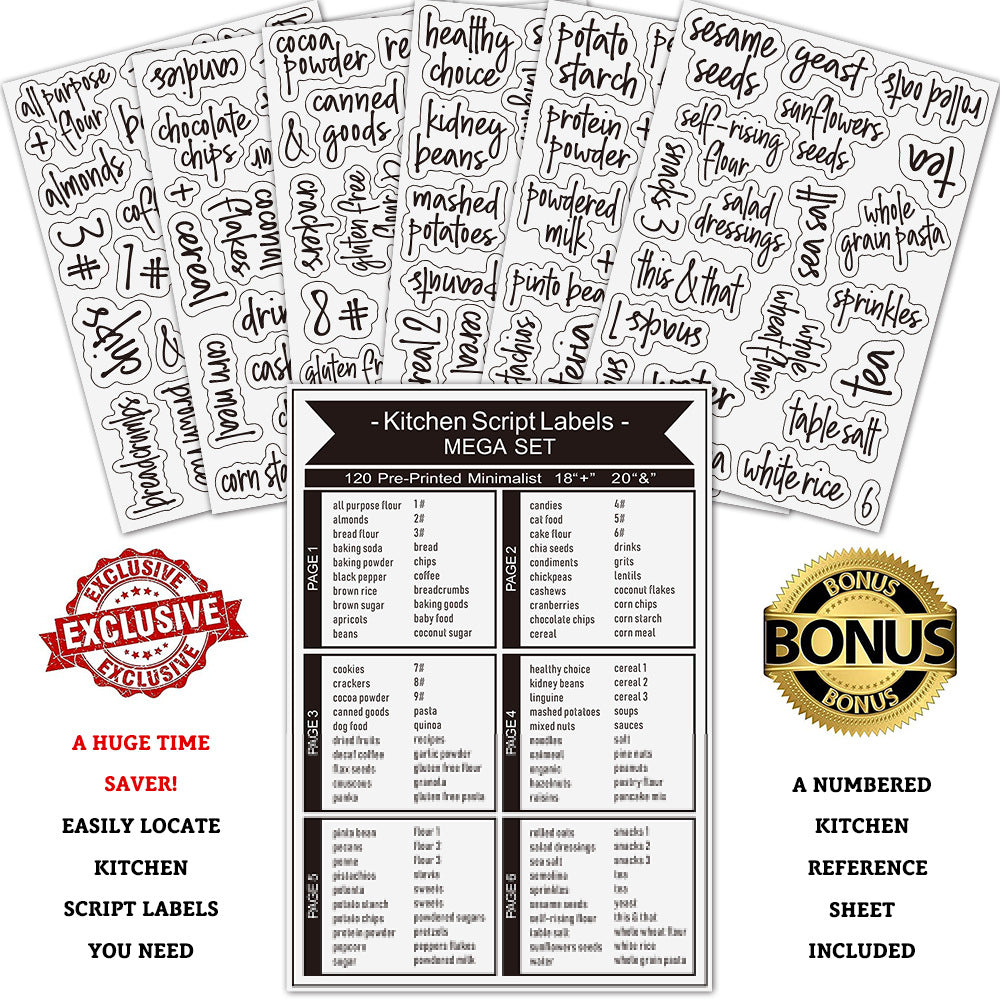 Pantry Label Stickers (158 pcs)