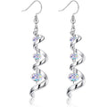 Spiral Ribbon Teardrop Earrings