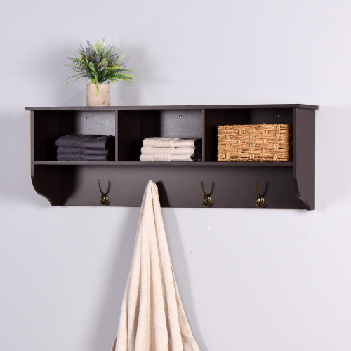 Wall Coat Rack with Shelf