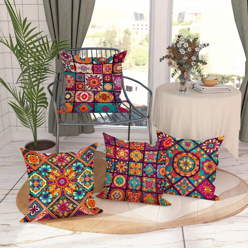 Bohemian Linen Pillow Cover