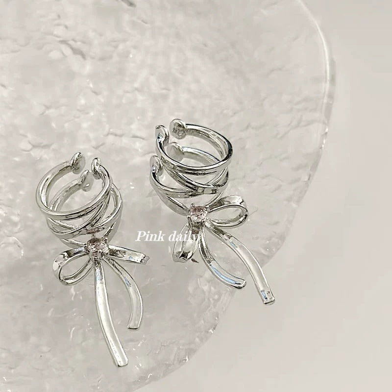 Ballet Ribbon Bow Ear Cuff