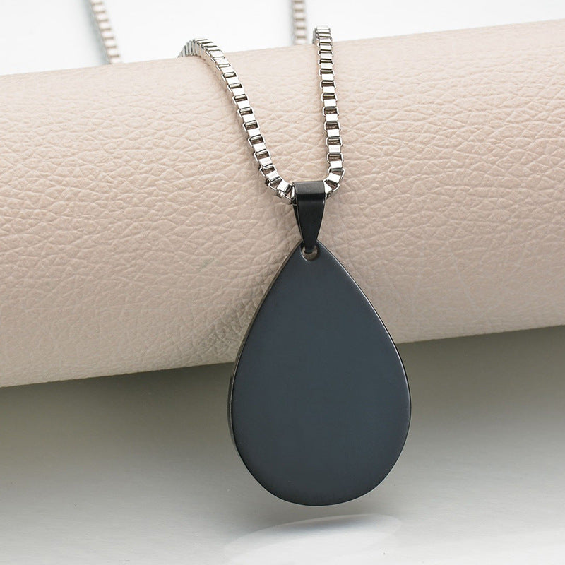 Teardrop Dog Tag Necklace