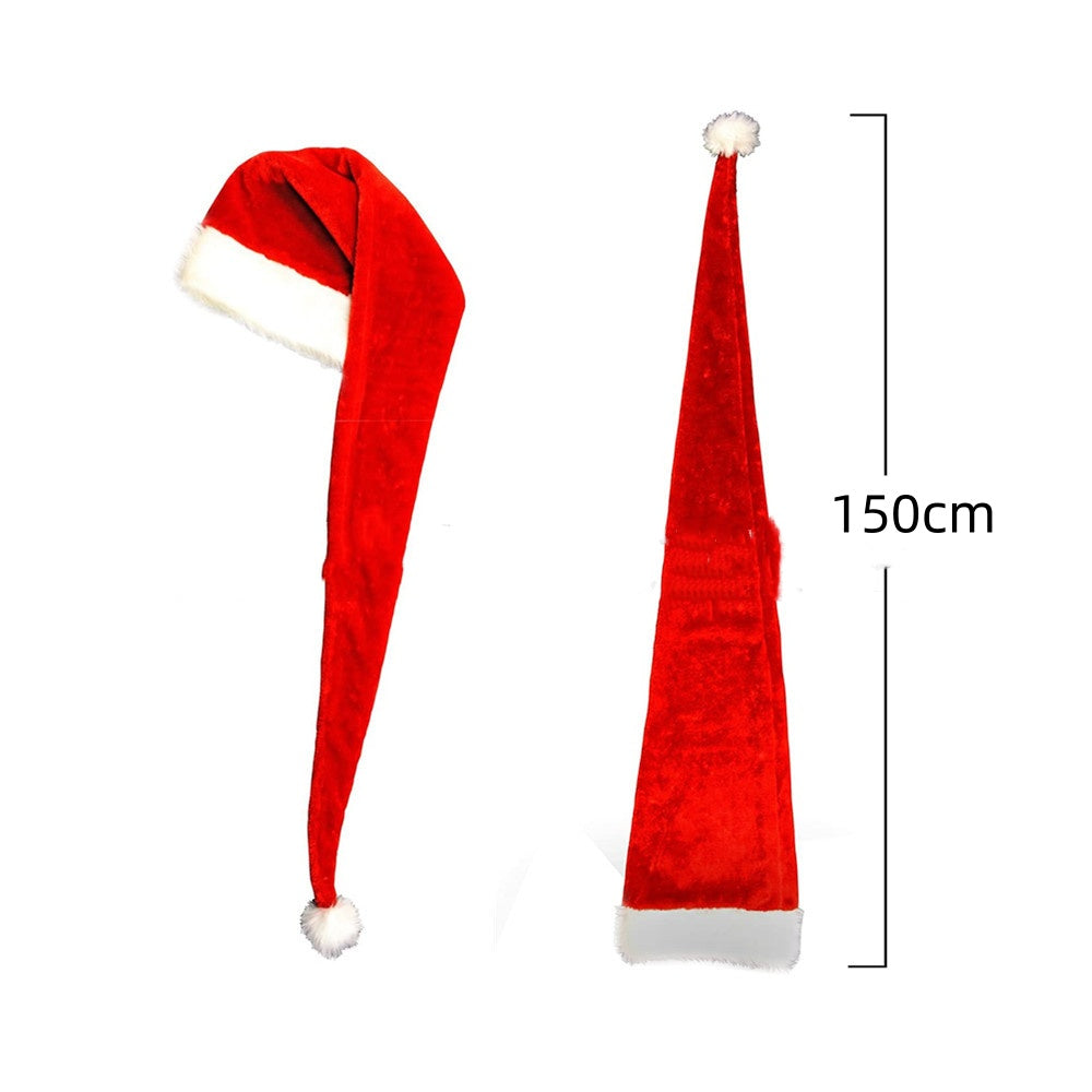 Extra-Long Plush Santa Hat