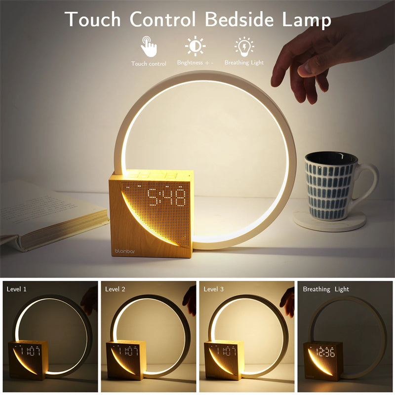 Wood Touch Lamp with Nature Sounds