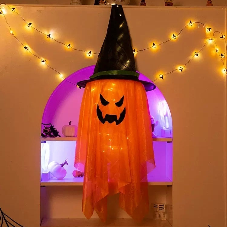 Glowing Ghost Wizard Hat Decor