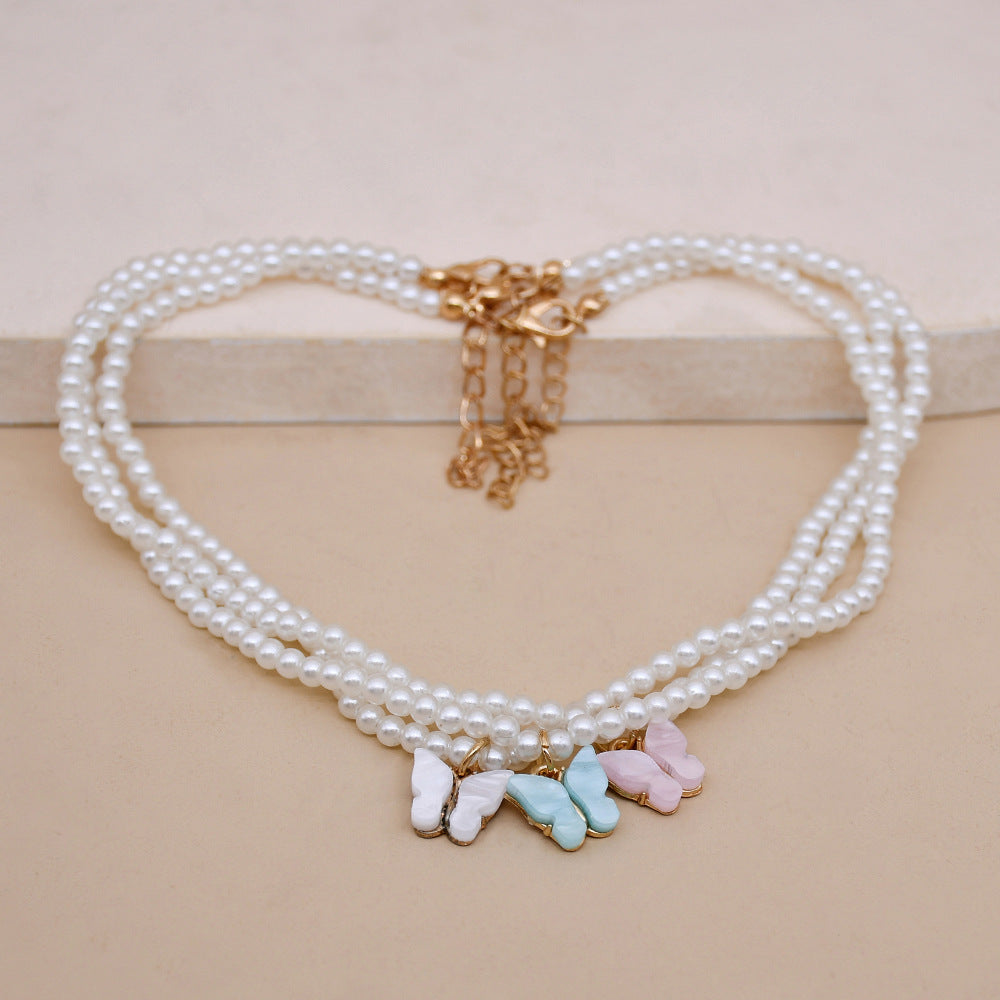 Pearl Butterfly Choker
