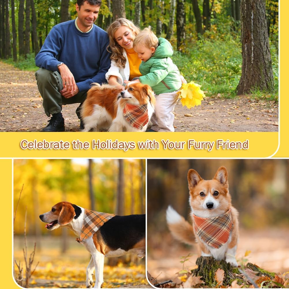 Fall Plaid Dog Bandana