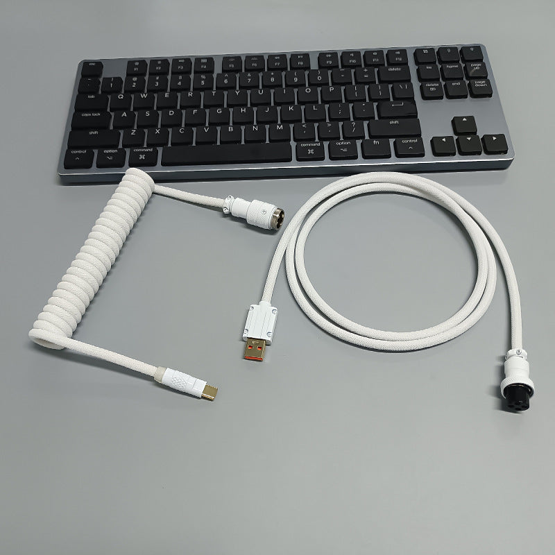Coiled Aviator Keyboard Cable