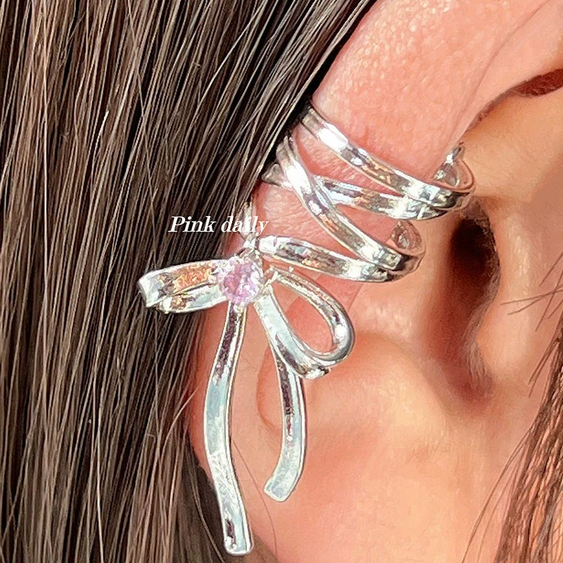 Ballet Ribbon Bow Ear Cuff