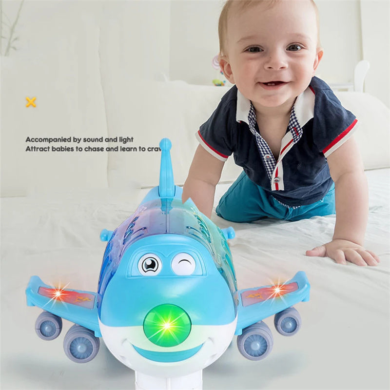 Bump & Go Light-Up Toy Airplane