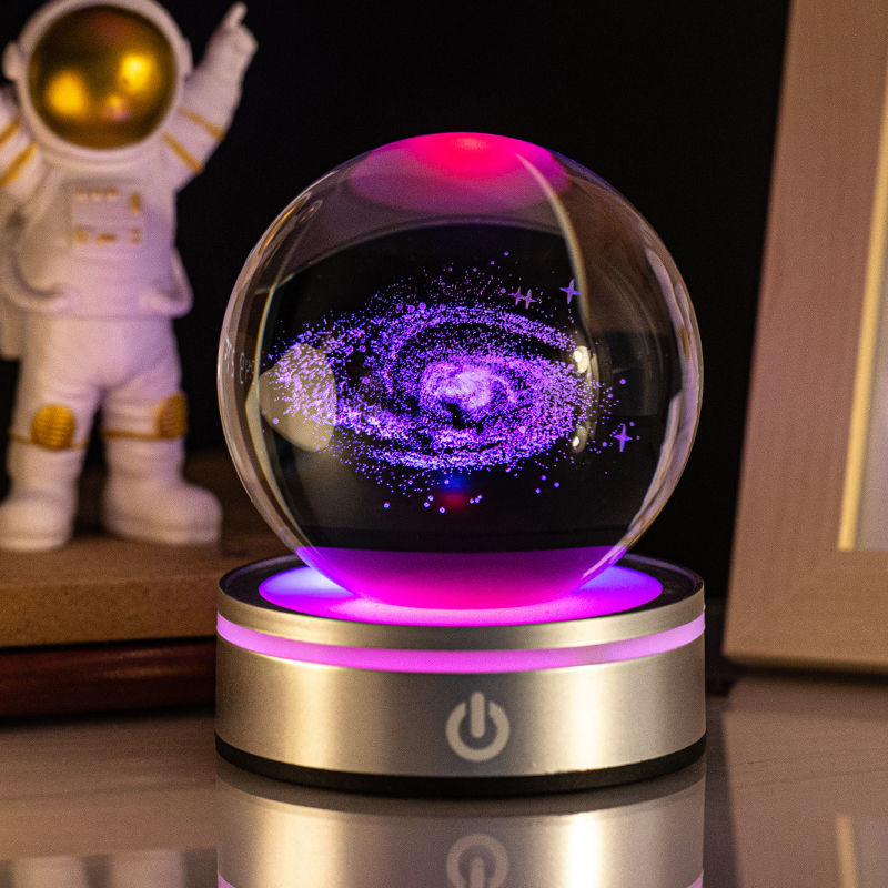 3D Engraved Crystal Ball Night Light