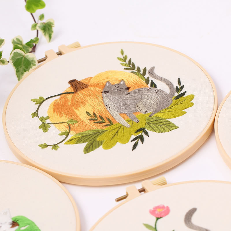 Cat Embroidery Kit