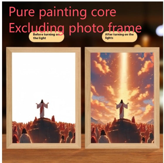 LED Light-Up Cross Art Frame