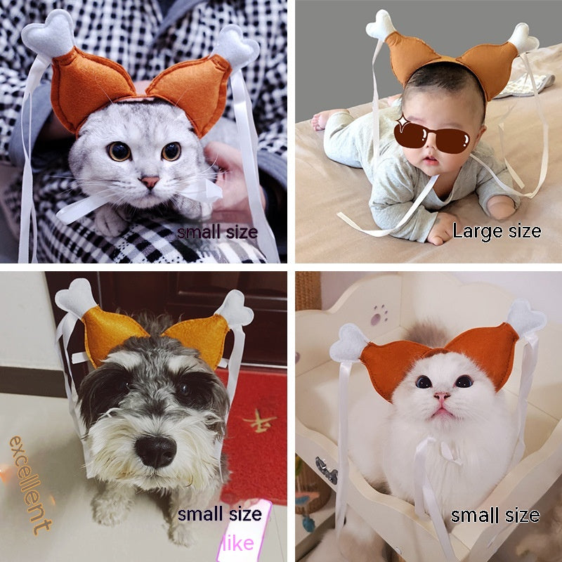 Chicken Drumstick Pet Hat