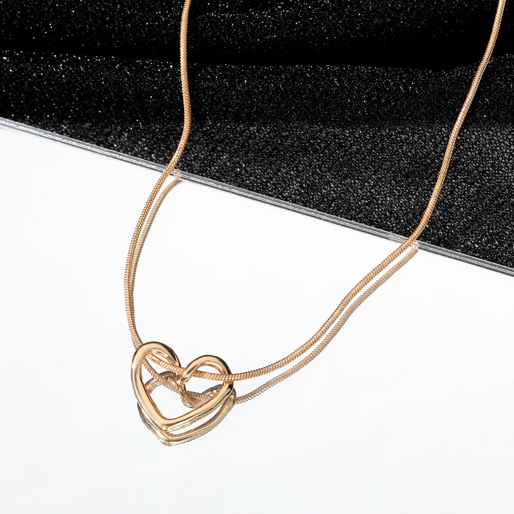 Hollow Heart Pendant Necklace