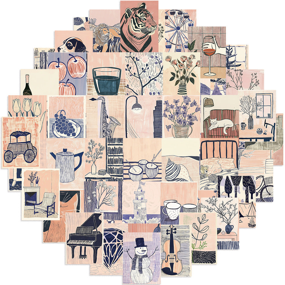 Abstract Art Sticker Pack (55 pcs)