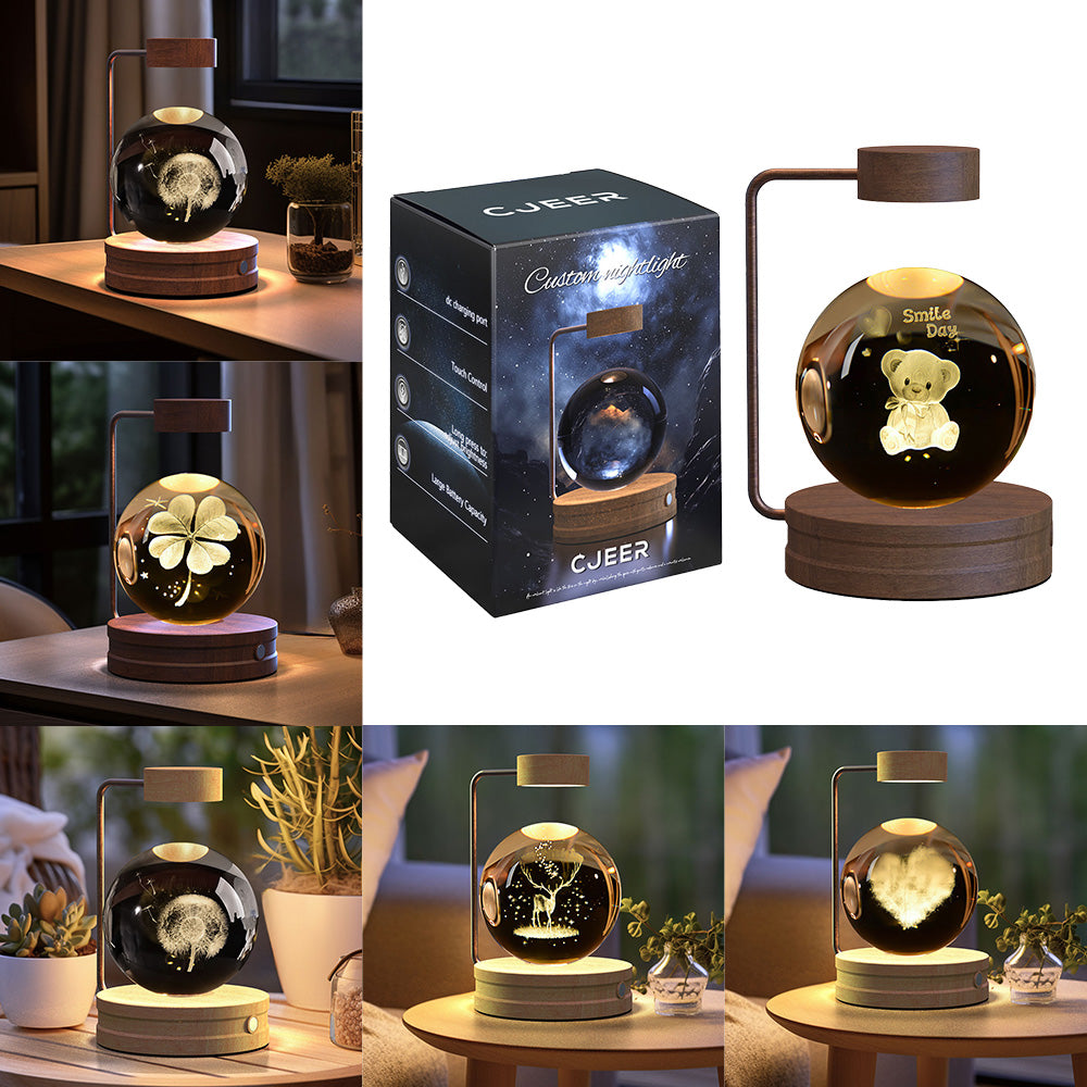 3D Crystal Ball Night Light