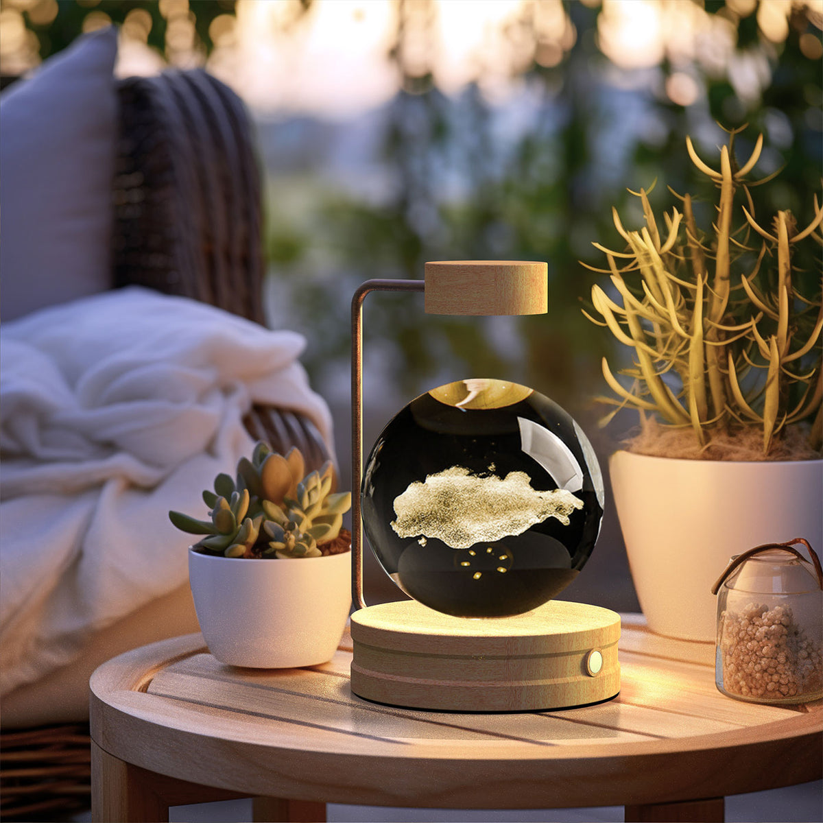 3D Crystal Ball Night Light