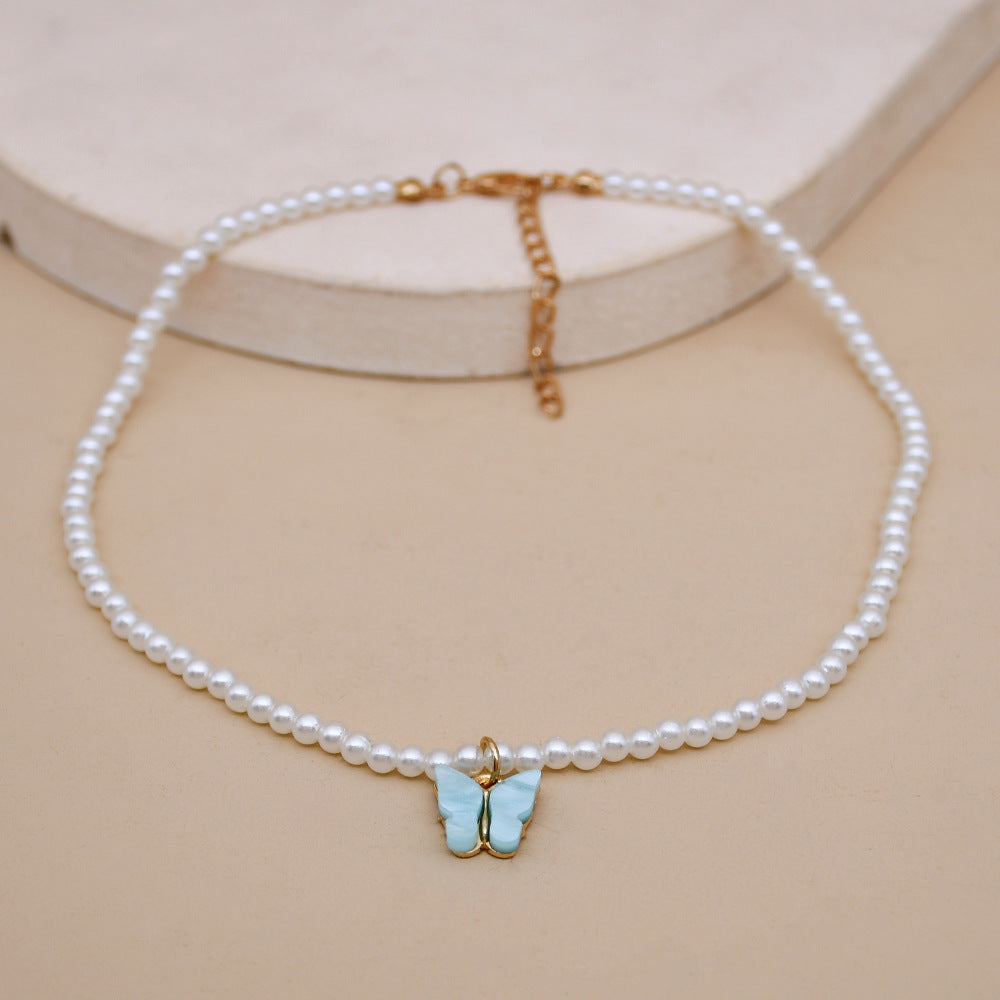 Pearl Butterfly Choker
