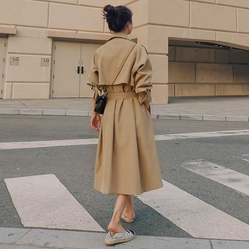 Women's Double-Breasted Belted Coat