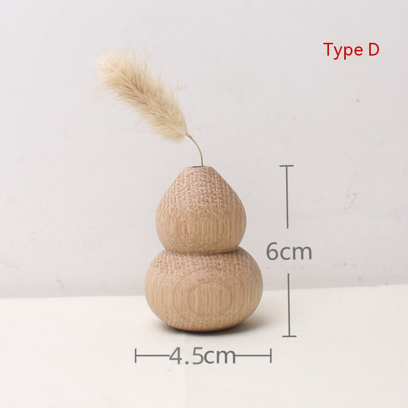 Solid Wood Dried Flower Vase