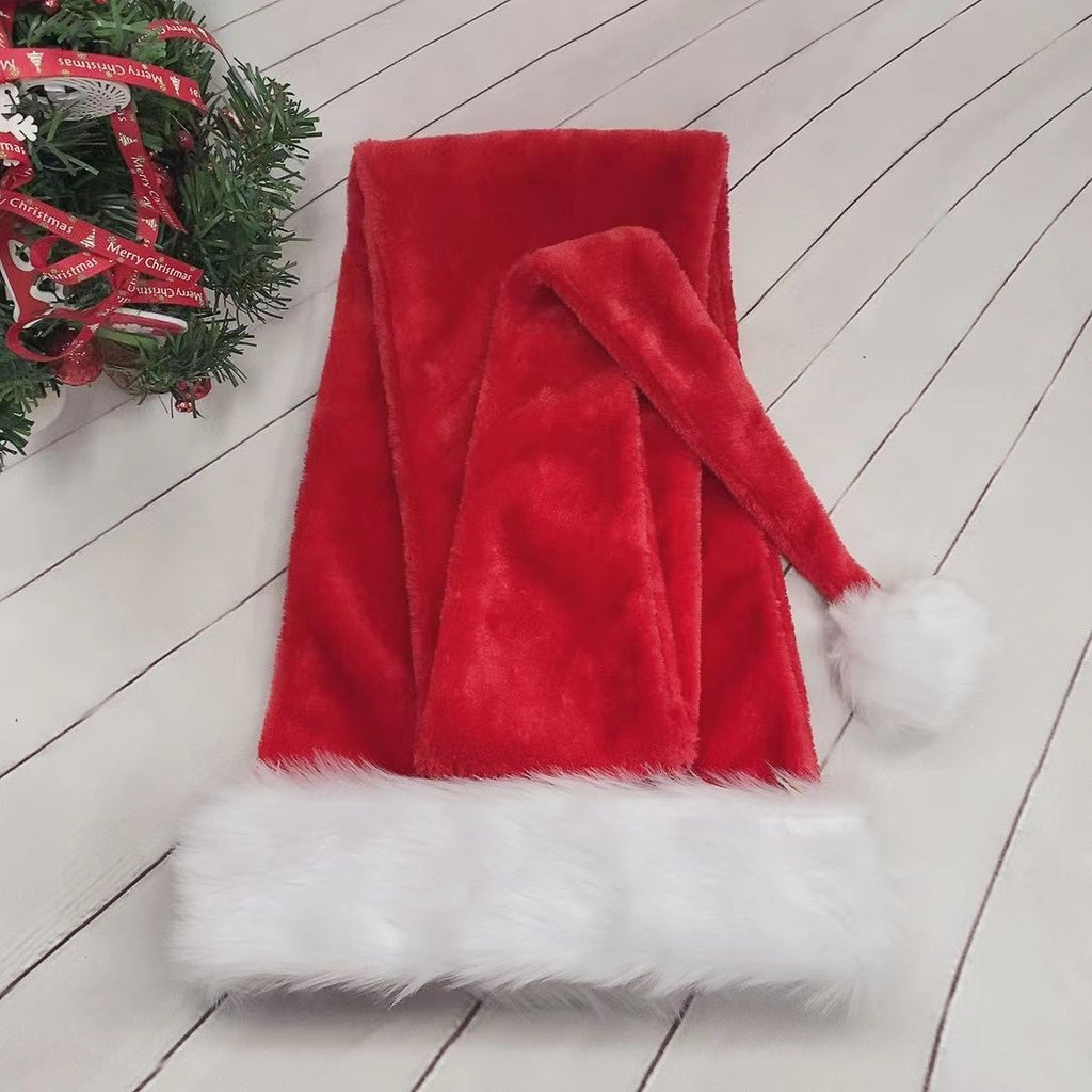 Extra-Long Plush Santa Hat