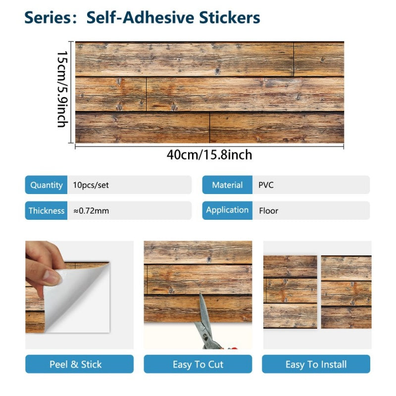Peel & Stick Wood Floor Tiles