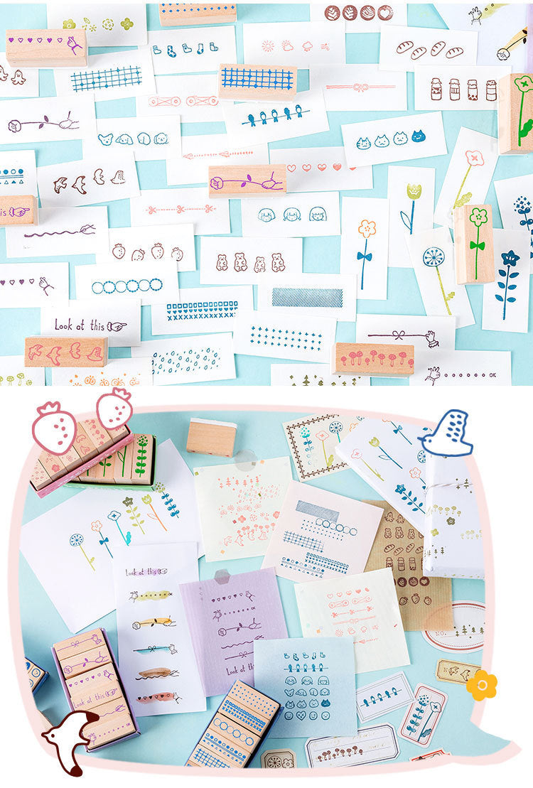 Mini Kingdom Wooden Stamp Set (6 pcs)