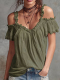 Women's Off-Shoulder Ruffle Blouse