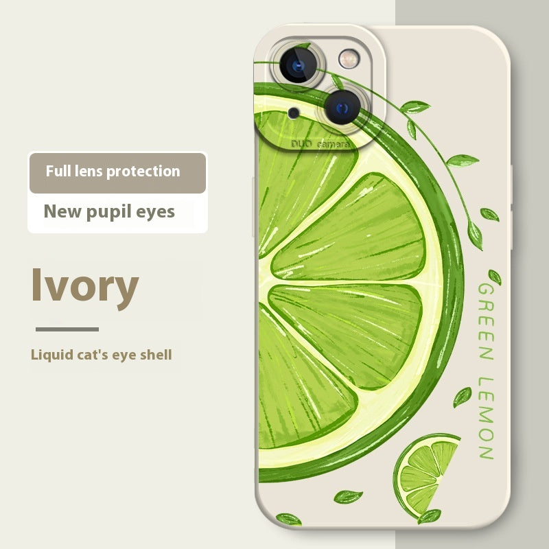 Lemon Print Frosted iPhone Case