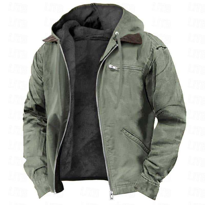 Men's Fleece Hooded Zip Jacket