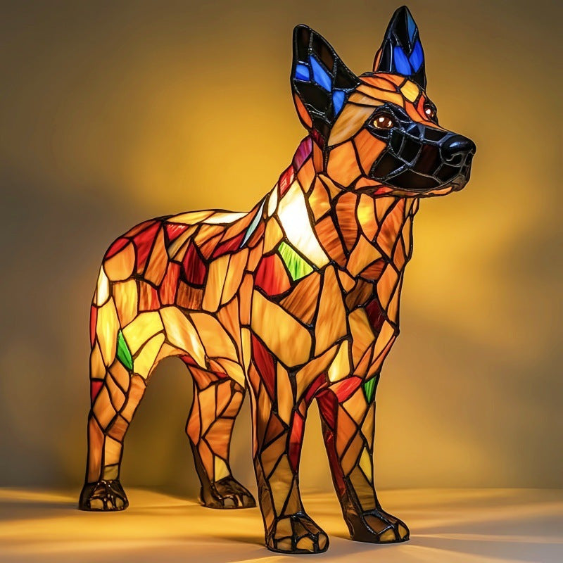 Color-Changing Dog Figure Lamp