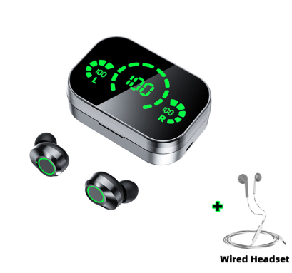 Wireless Earbuds with LED Battery Display