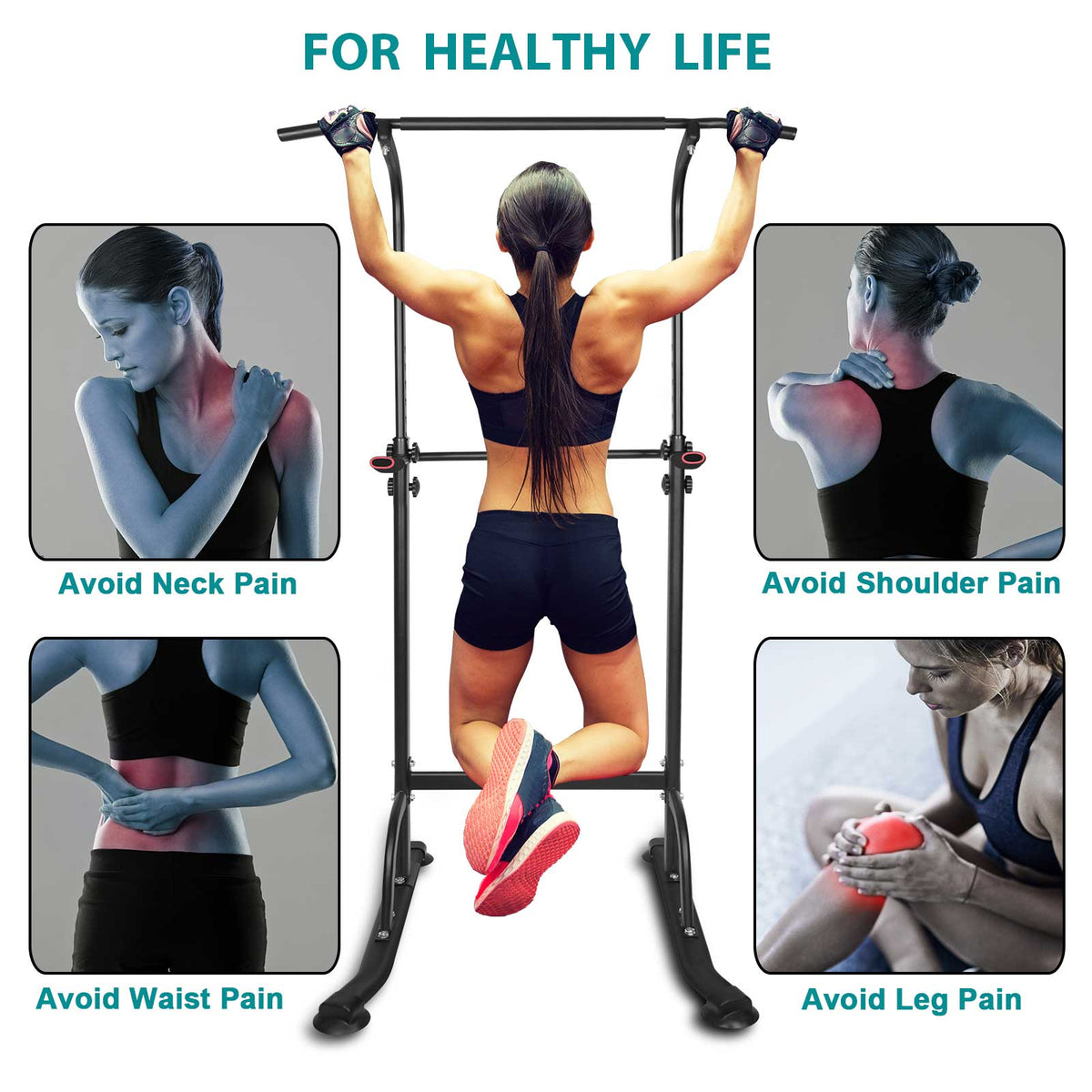 Power Tower with Pull-Up Bar & Bench